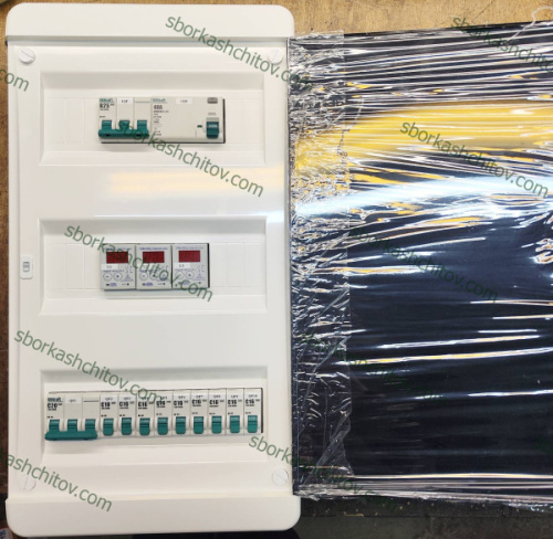 Изображение Щит трехфазный ВРУ 25А DEKraft для коттеджа на 10 отходящих линий SS-ММ00-001269 