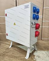 Изображение Щит механизации ЩМ 160А 600x600x250 мм IP66 2х32А(3P+PE+N) + 4х16А(2P+PE)SCHUKO для строительных площадок на ножках (с резервными автоматами: 3х 2п40А + 3х 1п16А + 1х 3п25А) SS-М1533 