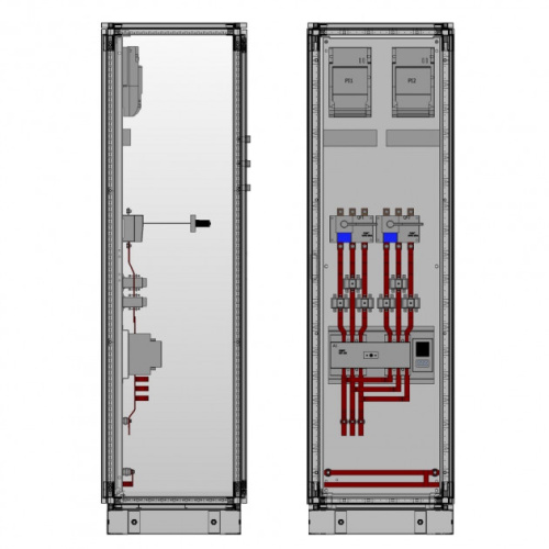 Изображение ВРУ 160А с АВР без отходящих линий с 2 узлами учета 1400х800х300 IP31 