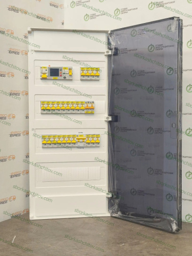 Изображение Щит коттеджный 220В 80А OptiBox Pro 48-NKR-IP40 с возможностью подключения генератора SS-2254 