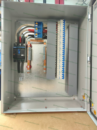 Изображение ЩР 125А ЩИТ РАСПРЕДЕЛИТЕЛЬНЫЙ 800х650х250 У2 IP54 с автоматами 3п 16А - 5шт + 3п 25А - 5 шт SS125-28450-5*316+5*325 